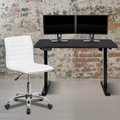 Flash Furniture Black Electric Standing Desk & Office Chair Set BLN-2046512B-BKWH-GG